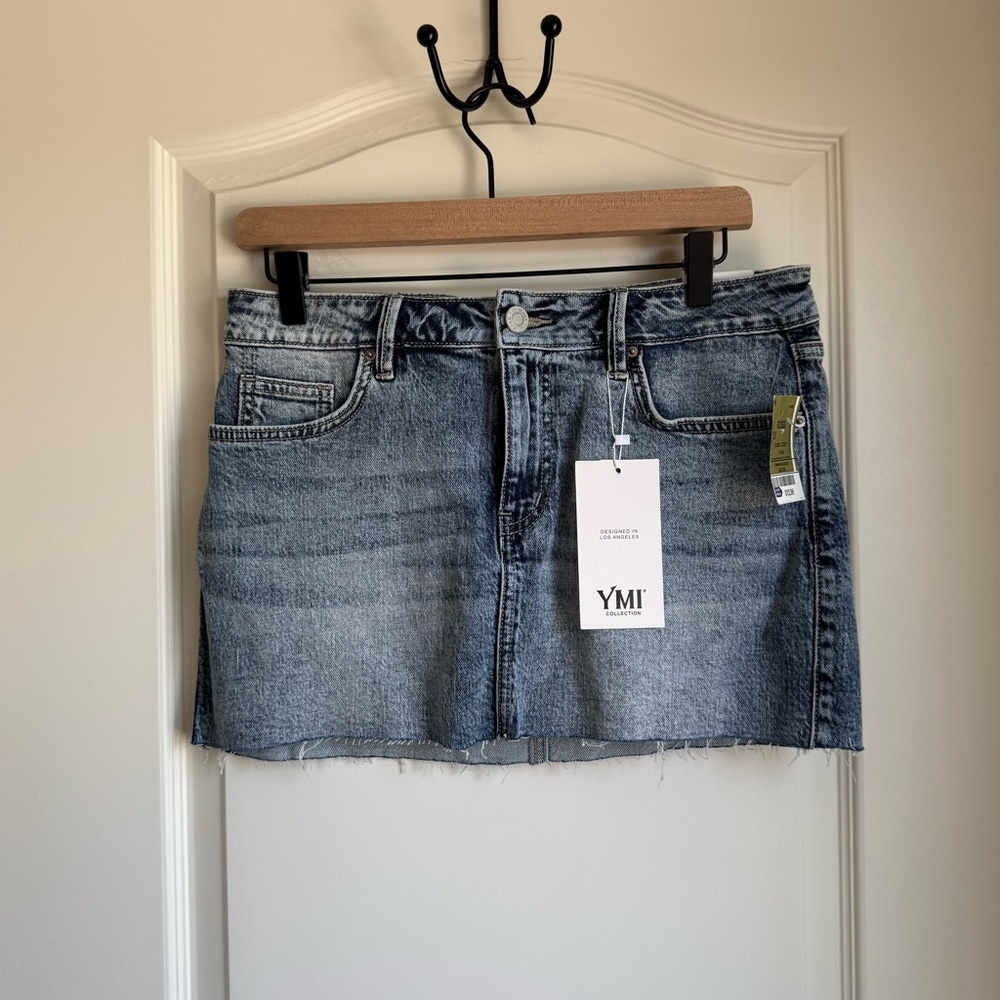 YMI Blue Mini Pencil Skirt Casual